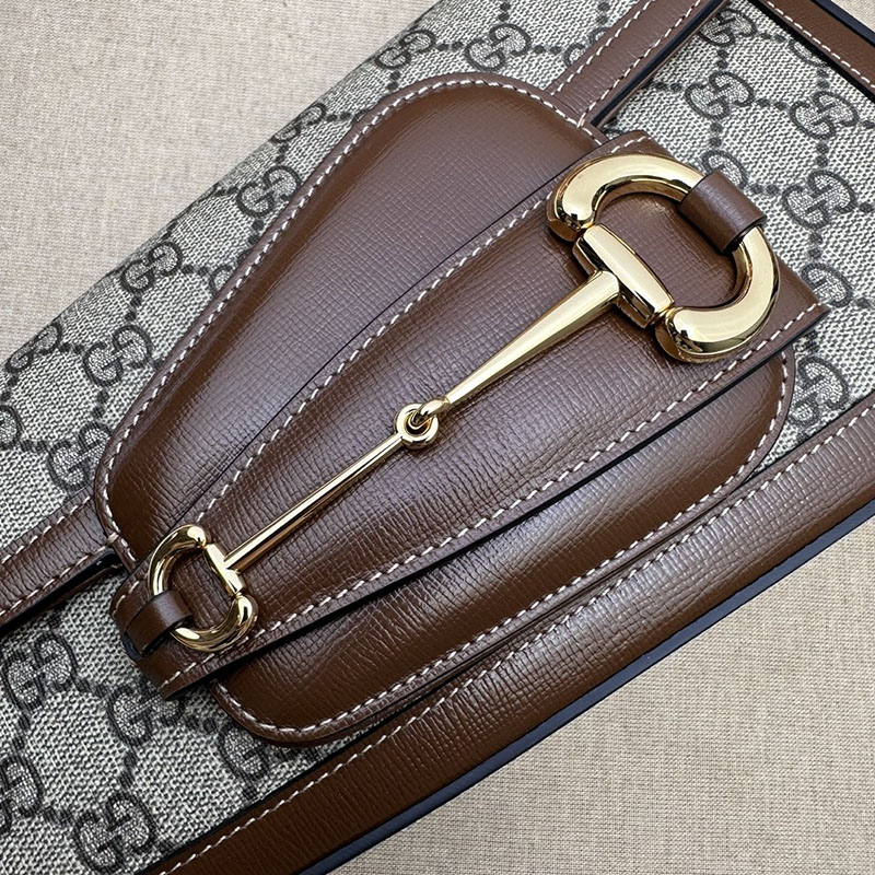 グッチ バッグ 未使用品 GUCCI ホースビット 1955 スモール ショルダーバッグ 764155 KGD0N 8563 ベージュ&ブラウン ハイブランド レディース - 画像 (6)