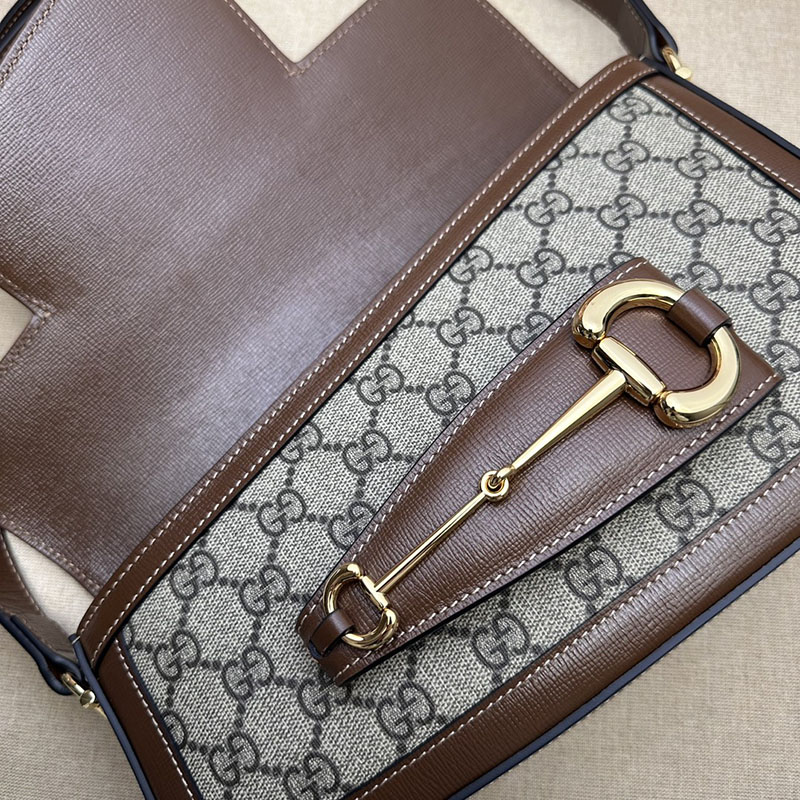 グッチ バッグ 未使用品 GUCCI ホースビット 1955 スモール ショルダーバッグ 764155 KGD0N 8563 ベージュ&ブラウン ハイブランド レディース - 画像 (4)