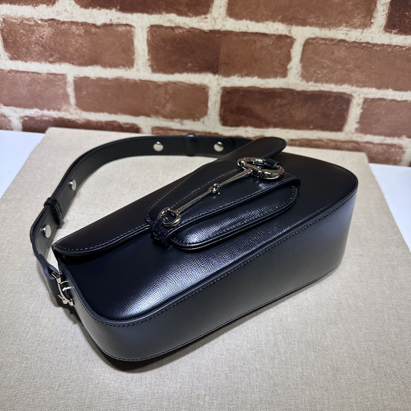 グッチ バッグ 未使用品 GUCCI ホースビット 1955 スモール ショルダーバッグ 764155 1DB0N 1000 ブラック ハイブランド レディース - 画像 (7)
