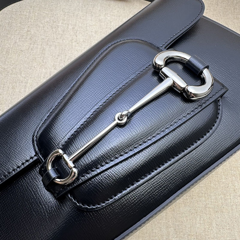 グッチ バッグ 未使用品 GUCCI ホースビット 1955 スモール ショルダーバッグ 764155 1DB0N 1000 ブラック ハイブランド レディース - 画像 (6)