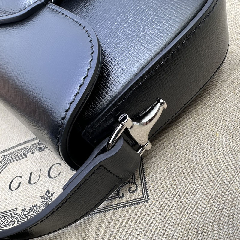 グッチ バッグ 未使用品 GUCCI ホースビット 1955 スモール ショルダーバッグ 764155 1DB0N 1000 ブラック ハイブランド レディース - 画像 (5)