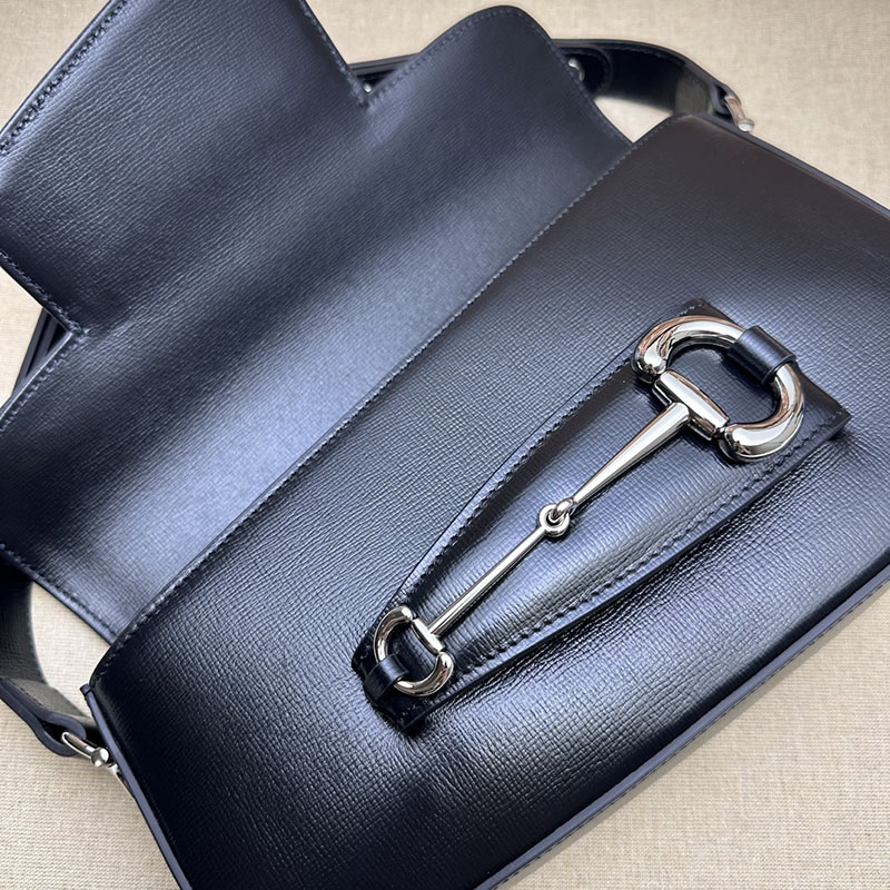グッチ バッグ 未使用品 GUCCI ホースビット 1955 スモール ショルダーバッグ 764155 1DB0N 1000 ブラック ハイブランド レディース - 画像 (4)