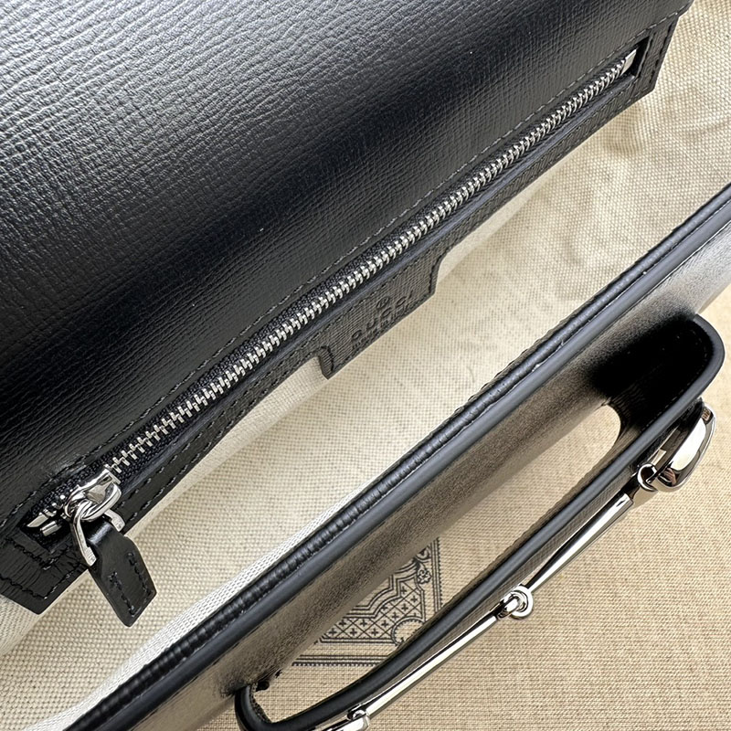 グッチ バッグ 未使用品 GUCCI ホースビット 1955 スモール ショルダーバッグ 764155 1DB0N 1000 ブラック ハイブランド レディース - 画像 (3)