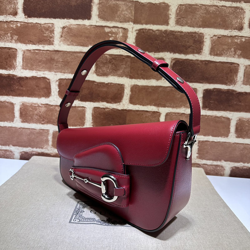 グッチ バッグ 未使用品 GUCCI ホースビット 1955 スモール ショルダーバッグ 764155 1DB0N 6207 ロッソ アンコーラ ハイブランド レディース - 画像 (9)
