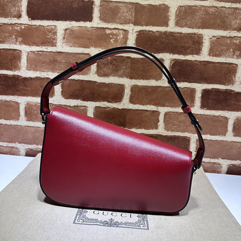 グッチ バッグ 未使用品 GUCCI ホースビット 1955 スモール ショルダーバッグ 764155 1DB0N 6207 ロッソ アンコーラ ハイブランド レディース - 画像 (8)
