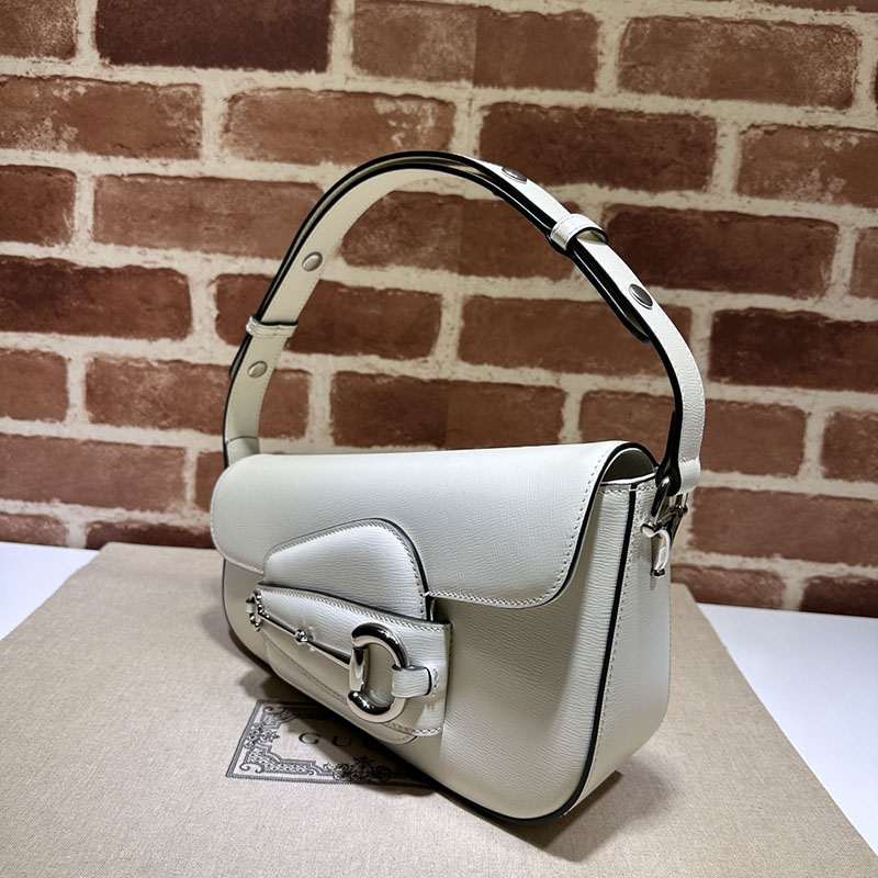 グッチ バッグ 未使用品 GUCCI ホースビット 1955 スモール ショルダーバッグ 764155 1DB0N 9014 ホワイト ハイブランド レディース - 画像 (9)