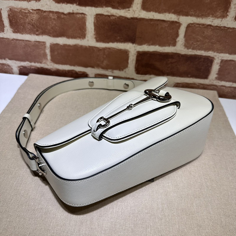 グッチ バッグ 未使用品 GUCCI ホースビット 1955 スモール ショルダーバッグ 764155 1DB0N 9014 ホワイト ハイブランド レディース - 画像 (7)