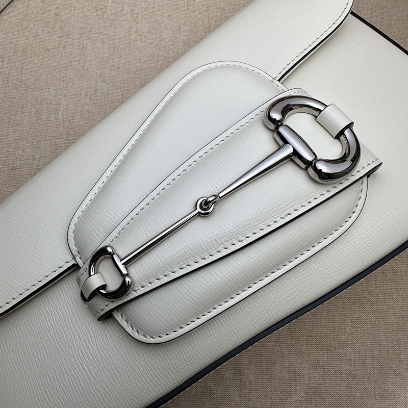 グッチ バッグ 未使用品 GUCCI ホースビット 1955 スモール ショルダーバッグ 764155 1DB0N 9014 ホワイト ハイブランド レディース - 画像 (6)