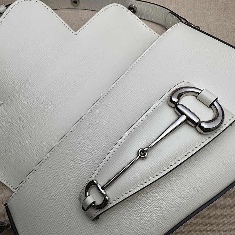 グッチ バッグ 未使用品 GUCCI ホースビット 1955 スモール ショルダーバッグ 764155 1DB0N 9014 ホワイト ハイブランド レディース - 画像 (4)