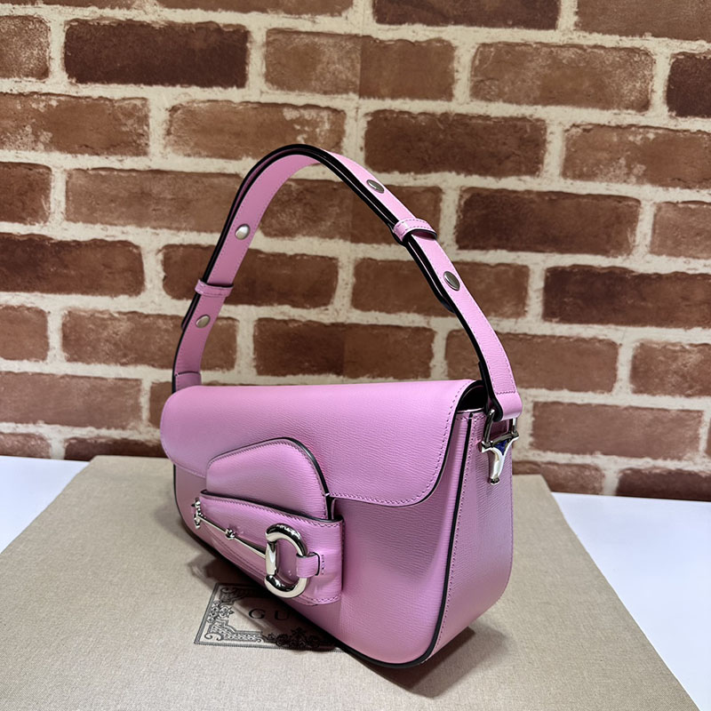 グッチ バッグ 未使用品 GUCCI ホースビット 1955 スモール ショルダーバッグ 764155 1DB0N 5823 ピンク ハイブランド レディース - 画像 (9)