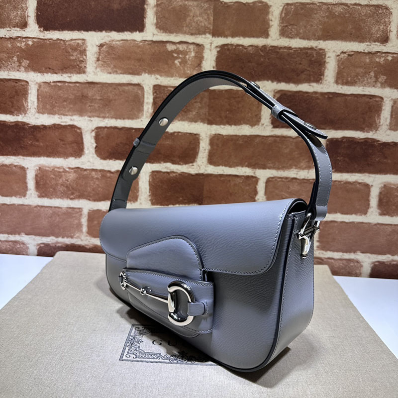 グッチ バッグ 未使用品 GUCCI ホースビット 1955 スモール ショルダーバッグ 764155 1DB0N 4946 ライトブルー ハイブランド レディース - 画像 (9)