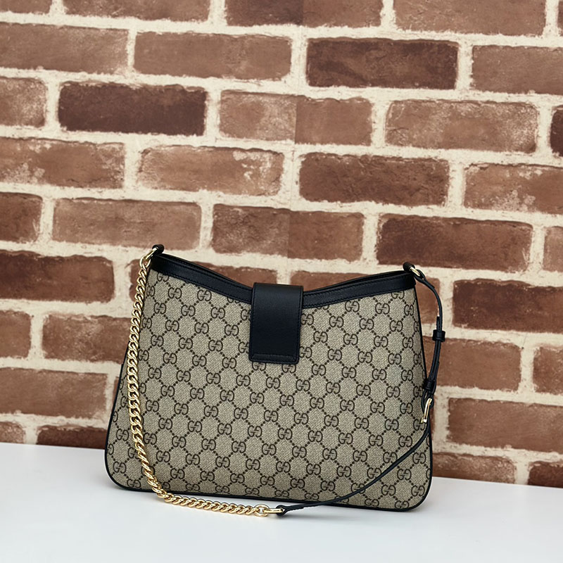 グッチ バッグ 未使用品 GUCCI パドロック GG ミディアム ショルダーバッグ 795113 KHNKG 9765 ベージュ&ブラック ハイブランドバッグ 人気ランキング - 画像 (8)