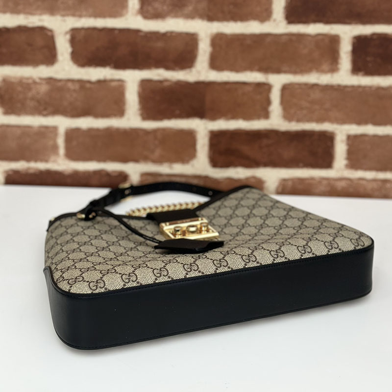 グッチ バッグ 未使用品 GUCCI パドロック GG ミディアム ショルダーバッグ 795113 KHNKG 9765 ベージュ&ブラック ハイブランドバッグ 人気ランキング - 画像 (7)