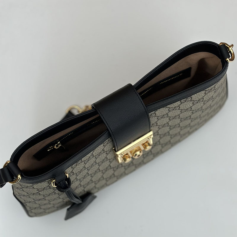 グッチ バッグ 未使用品 GUCCI パドロック GG ミディアム ショルダーバッグ 795113 KHNKG 9765 ベージュ&ブラック ハイブランドバッグ 人気ランキング - 画像 (3)