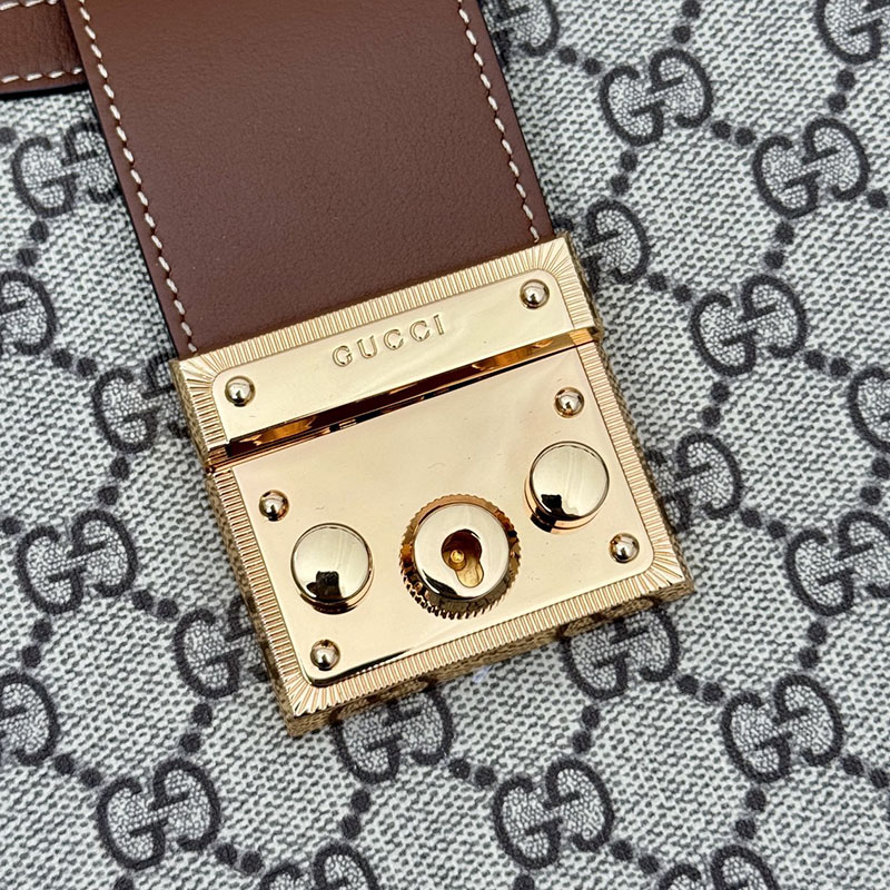 グッチ バッグ 未使用品 GUCCI パドロック GG ミディアム ショルダーバッグ 795113 KHNKG 8534 ベージュ&ブラウン ハイブランドバッグ 人気ランキング - 画像 (6)