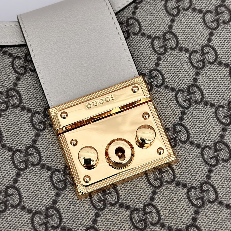 グッチ バッグ 未使用品 GUCCI パドロック GG ミディアム ショルダーバッグ 795113 KHNKG 9641 ベージュ/ホワイト ハイブランドバッグ 人気ランキング - 画像 (6)
