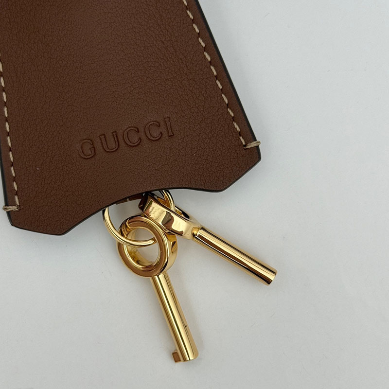 グッチ バッグ 未使用品 GUCCI パドロック スモール ショルダーバッグ 811705 KHNKG 8534 ベージュ&ブラウン レディース ハイブランド バッグ - 画像 (4)