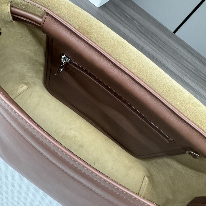 ロエベ バッグ 新作 2024 LOEWE フラメンコ サッチェル B411FSAX04-4783 ブラウニー シャイニーサプルカーフ シルバー金具 - 画像 (3)