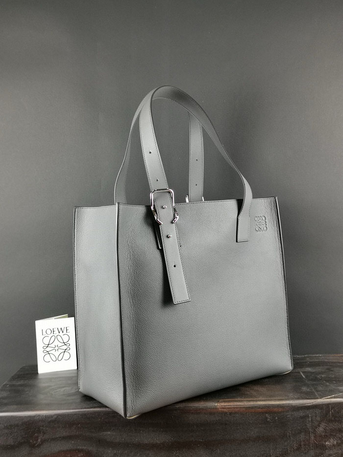 ロエベ トートバッグ アウトレット LOEWE バックル ジッパー トートバッグ B692K99X02-9567 ソフトホワイト ソフトグレインカーフ シルバー金具 - 画像 (9)