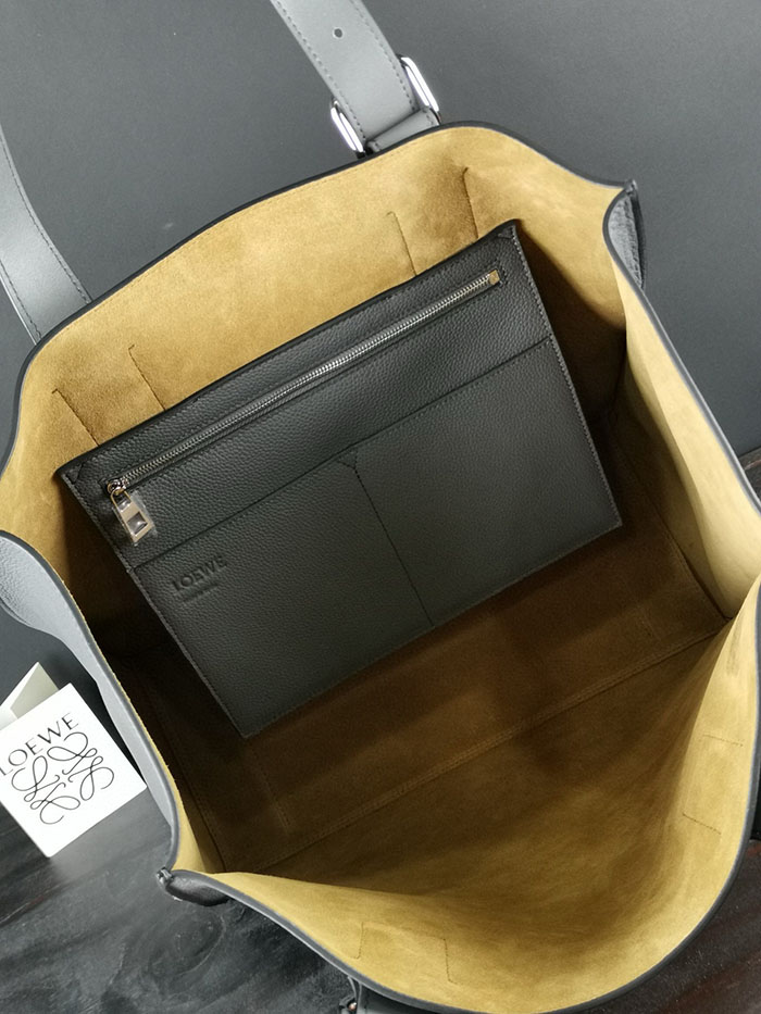 ロエベ トートバッグ アウトレット LOEWE バックル ジッパー トートバッグ B692K99X02-9567 ソフトホワイト ソフトグレインカーフ シルバー金具 - 画像 (4)