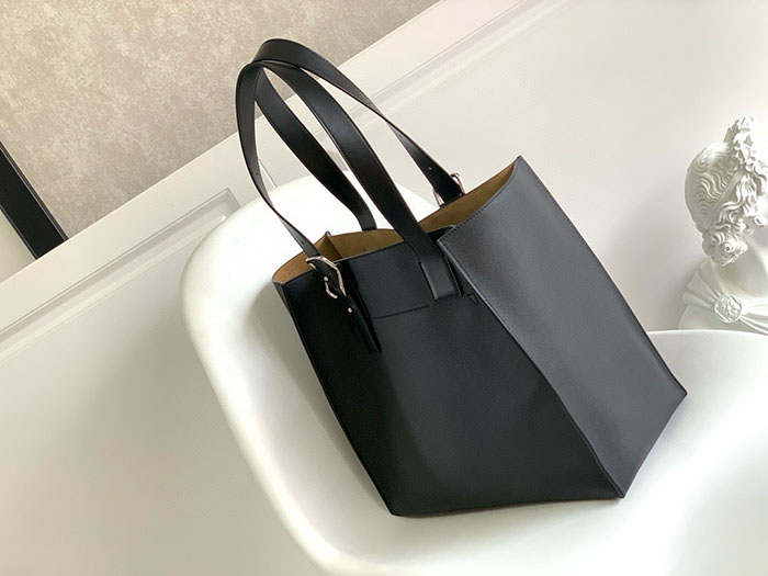 ロエベ トートバッグ アウトレット LOEWE バックル ジッパー トートバッグ B692K99X02-1100 ブラック ソフトグレインカーフ シルバー金具 - 画像 (9)