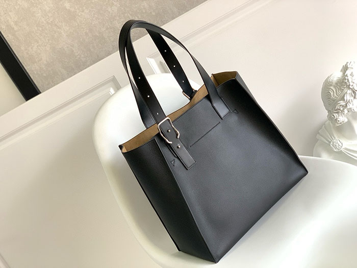 ロエベ トートバッグ アウトレット LOEWE バックル ジッパー トートバッグ B692K99X02-1100 ブラック ソフトグレインカーフ シルバー金具 - 画像 (8)