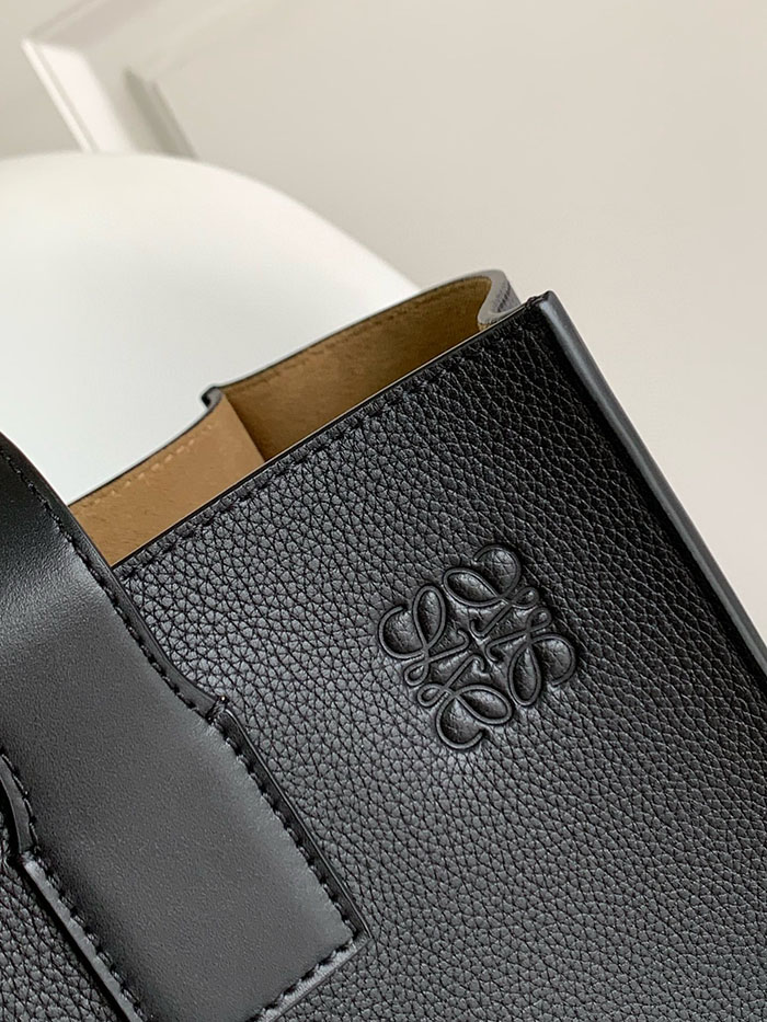 ロエベ トートバッグ アウトレット LOEWE バックル ジッパー トートバッグ B692K99X02-1100 ブラック ソフトグレインカーフ シルバー金具 - 画像 (6)