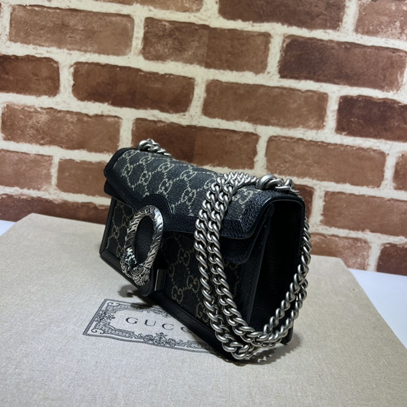 グッチ バッグ 未使用品 GUCCI ディオニュソス スモール ショルダーバッグ 499623 92TJN 1095 ブラック/グレー レディース ハイブランド バッグ - 画像 (9)