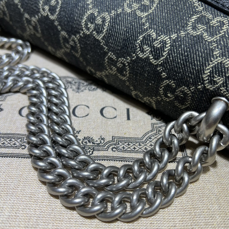 グッチ バッグ 未使用品 GUCCI ディオニュソス スモール ショルダーバッグ 499623 92TJN 1095 ブラック/グレー レディース ハイブランド バッグ - 画像 (3)
