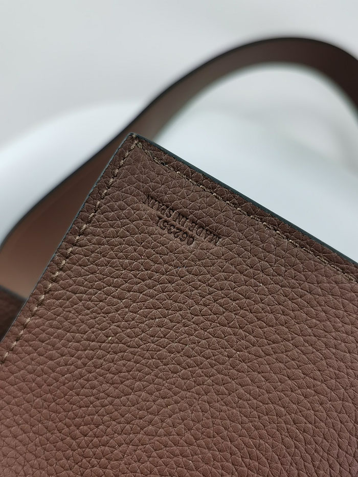 ロエベ トートバッグ 人気 LOEWE バックル ジッパー トートバッグ B692K99X02-7240 ダークバーガンディ ソフトグレインカーフ シルバー金具 - 画像 (2)