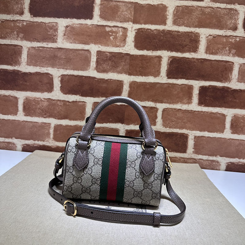 グッチ バッグ 未使用品 GUCCI オフィディア スーパーミニバッグ 781490 96IWG 8745 ベージュ/ブラウン ミニボストンバッグ レディース 人気 - 画像 (8)