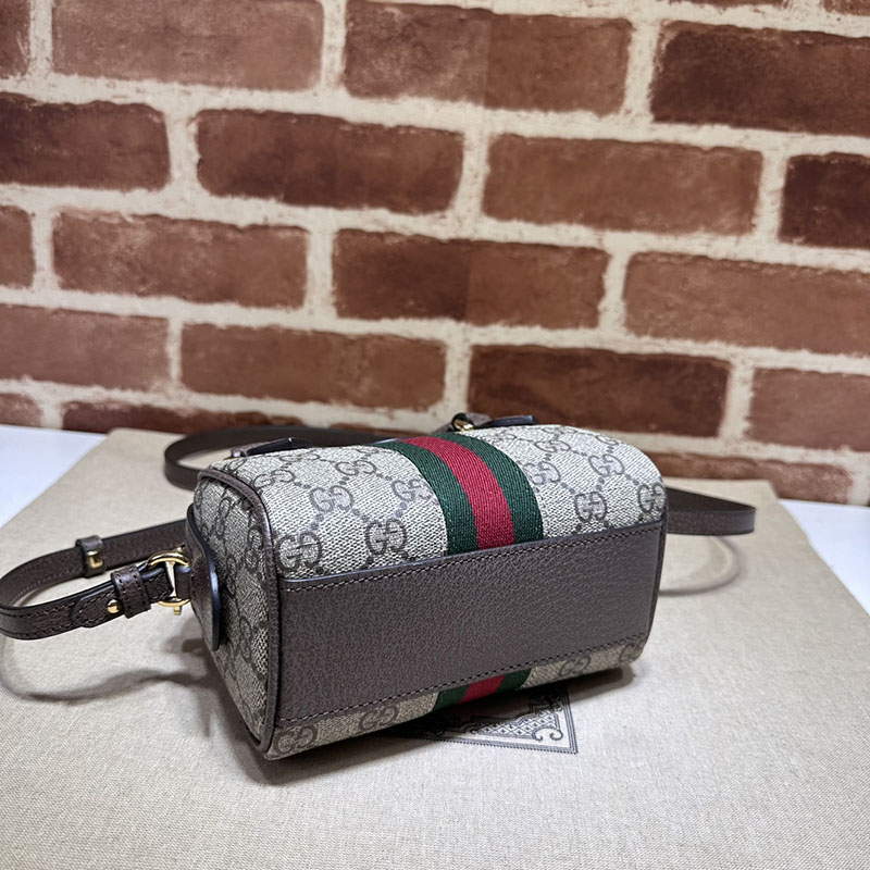 グッチ バッグ 未使用品 GUCCI オフィディア スーパーミニバッグ 781490 96IWG 8745 ベージュ/ブラウン ミニボストンバッグ レディース 人気 - 画像 (7)