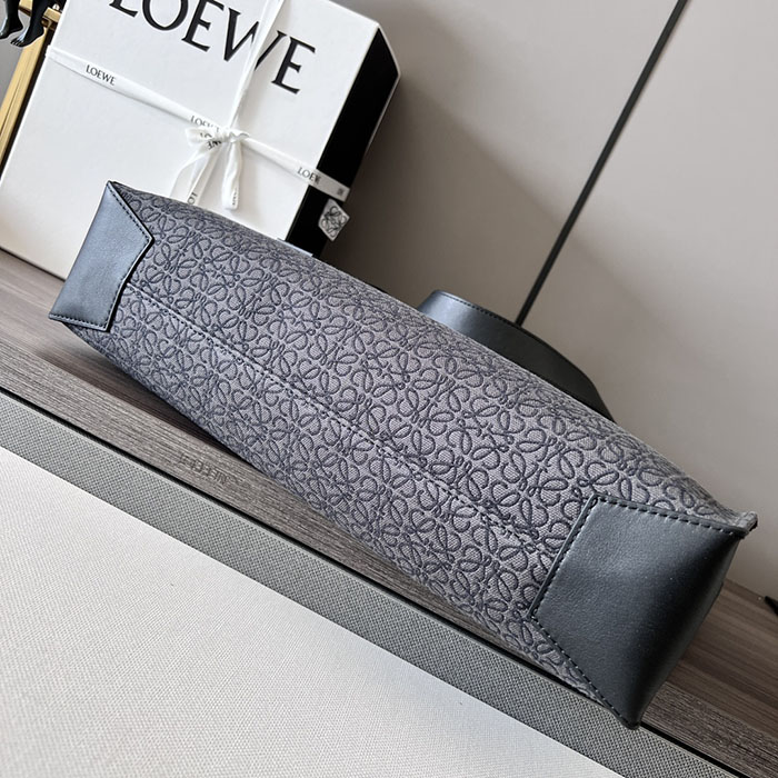 ロエベ 通勤バッグ レディース LOEWE バックル-ホリゾンタル-トート B692K99X02-1100 ブラック クラシックカーフ シルバー金具 - 画像 (7)