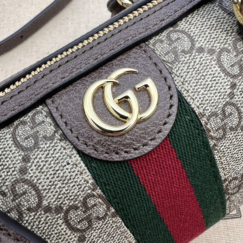 グッチ バッグ 未使用品 GUCCI オフィディア スーパーミニバッグ 781490 96IWG 8745 ベージュ/ブラウン ミニボストンバッグ レディース 人気 - 画像 (6)