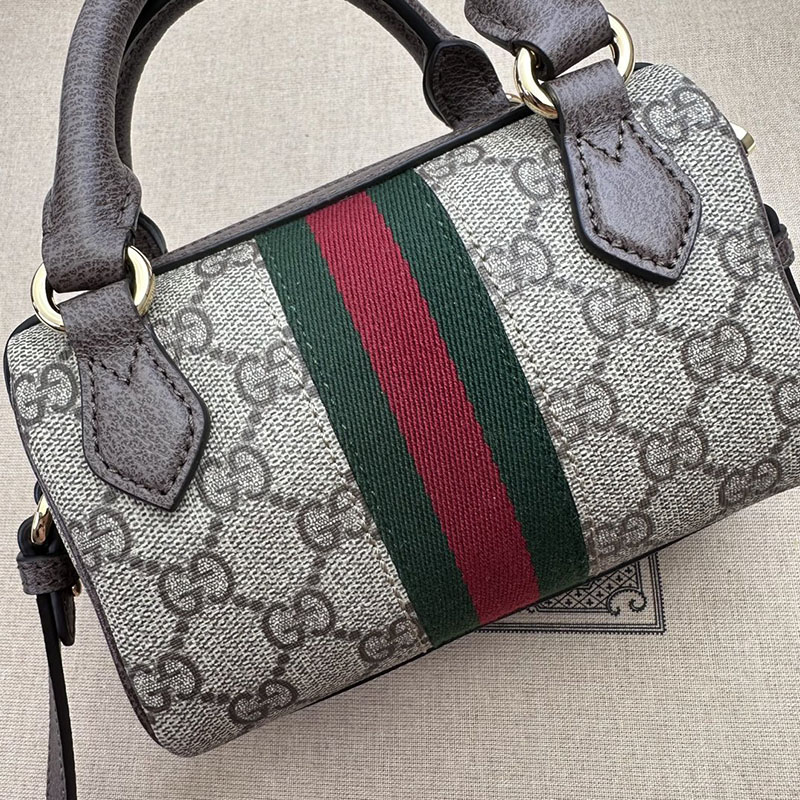 グッチ バッグ 未使用品 GUCCI オフィディア スーパーミニバッグ 781490 96IWG 8745 ベージュ/ブラウン ミニボストンバッグ レディース 人気 - 画像 (5)