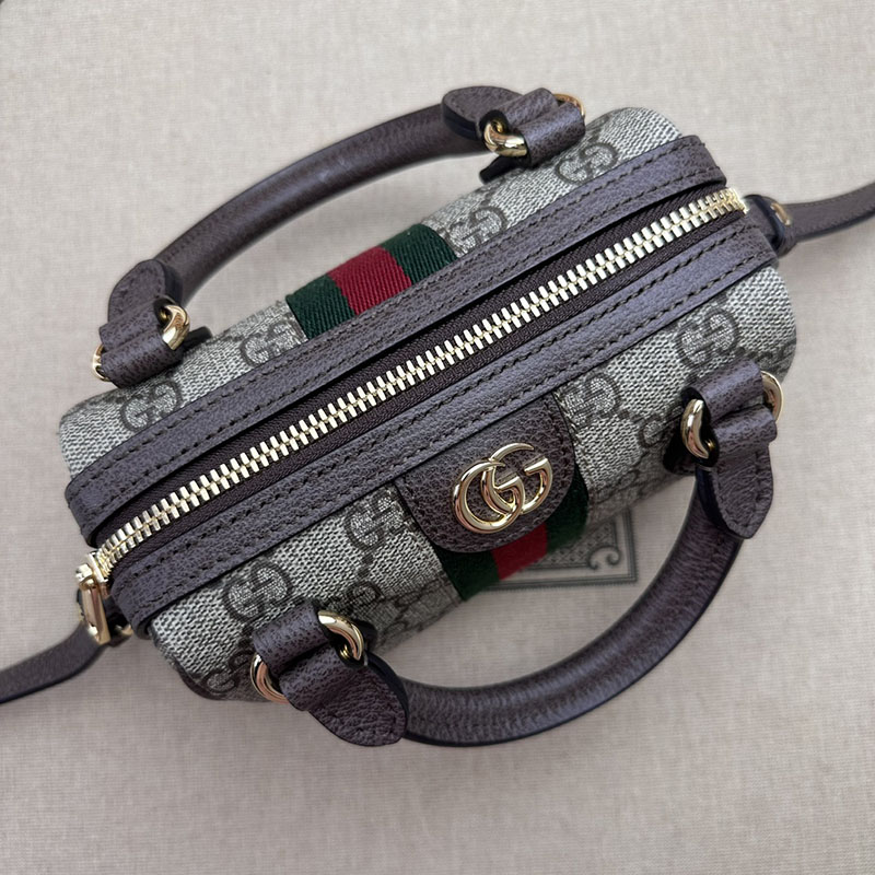 グッチ バッグ 未使用品 GUCCI オフィディア スーパーミニバッグ 781490 96IWG 8745 ベージュ/ブラウン ミニボストンバッグ レディース 人気 - 画像 (3)