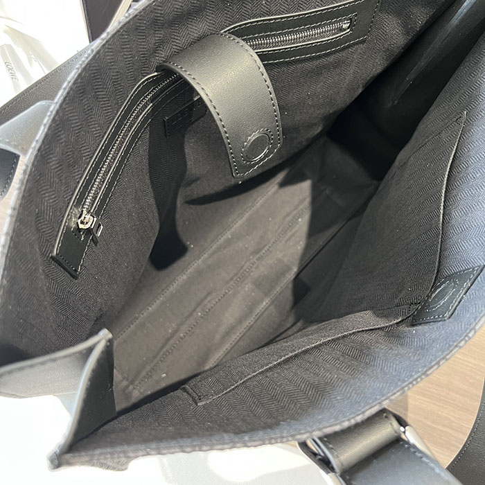 ロエベ 通勤バッグ レディース LOEWE バックル-ホリゾンタル-トート B692K99X02-1100 ブラック クラシックカーフ シルバー金具 - 画像 (3)