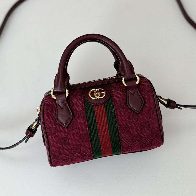 グッチ バッグ 未使用品 GUCCI オフィディア スーパーミニバッグ 781490 AAES7 6445 ロッソ アンコーラ ミニボストンバッグ レディース 人気 - 画像 (6)