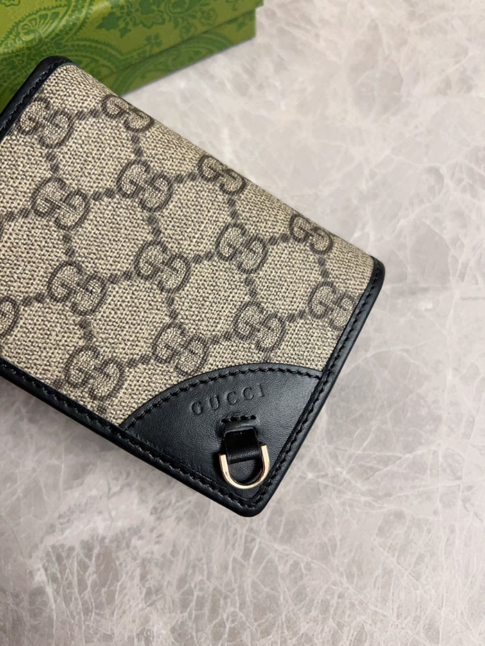 グッチ GGエンブレム ミニ ウォレット 820692 FAD6L 9741 ベージュ&ブラック gucci ミニ財布 人気 - 画像 (9)