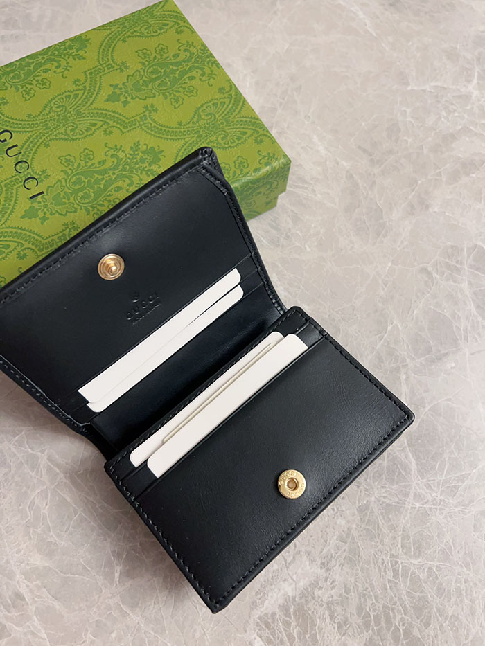 グッチ GGエンブレム ミニ ウォレット 820692 FAD6L 9741 ベージュ&ブラック gucci ミニ財布 人気 - 画像 (7)