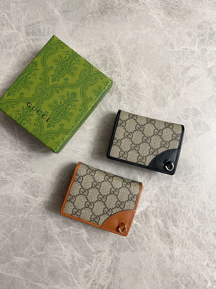 グッチ GGエンブレム ミニ ウォレット 820692 FAD6L 9741 ベージュ&ブラック gucci ミニ財布 人気 - 画像 (3)