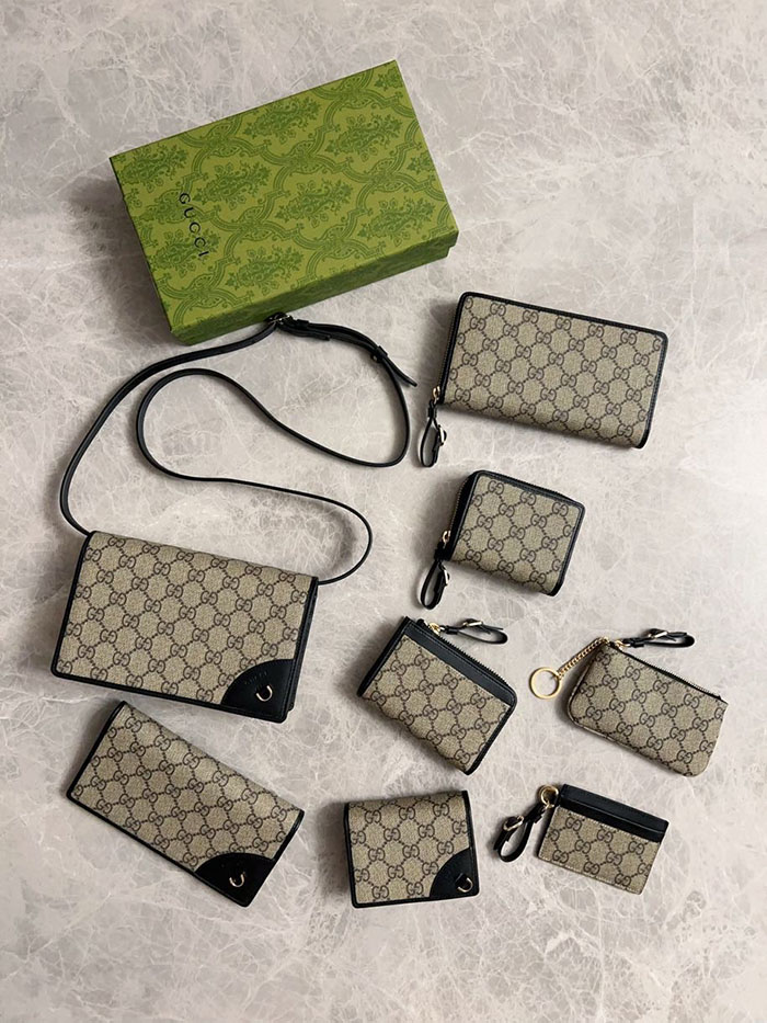 グッチ GGエンブレム ミニ ウォレット 820692 FAD6L 9741 ベージュ&ブラック gucci ミニ財布 人気 - 画像 (2)