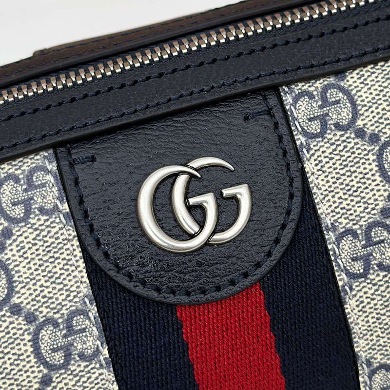 グッチ バッグ 未使用品 GUCCI オフィディア GGスプリーム ショルダーバッグ 795194 96IWG 4076 ベージュ/ブルー ショルダーバッグ レディース 本革 - 画像 (6)