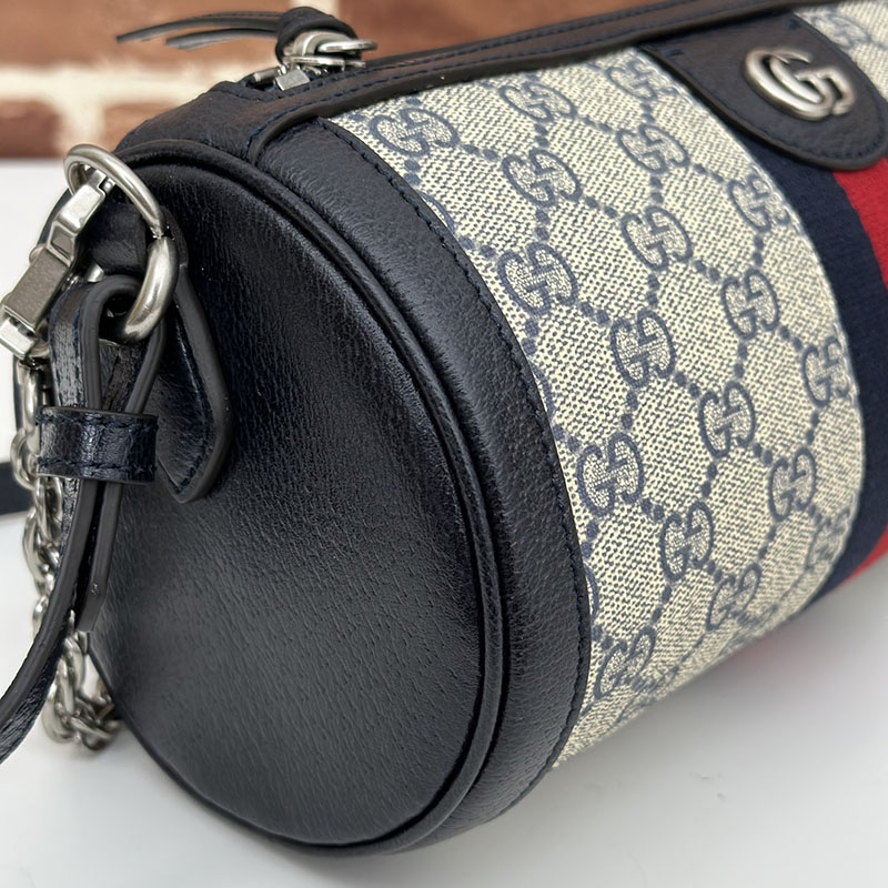 グッチ バッグ 未使用品 GUCCI オフィディア GGスプリーム ショルダーバッグ 795194 96IWG 4076 ベージュ/ブルー ショルダーバッグ レディース 本革 - 画像 (5)