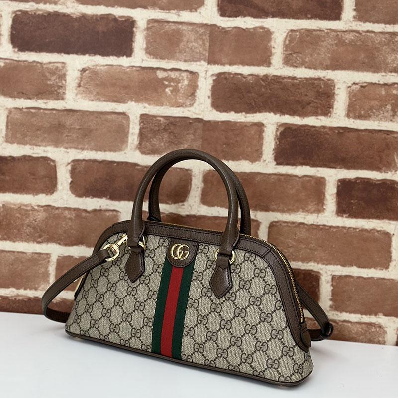 グッチ バッグ 未使用品 GUCCI レディース オフィディア スモール トップハンドルバッグ 795249 96IWG 8745 ベージュ/ブラウン ハンドバッグ レディース 本革 - 画像 (9)