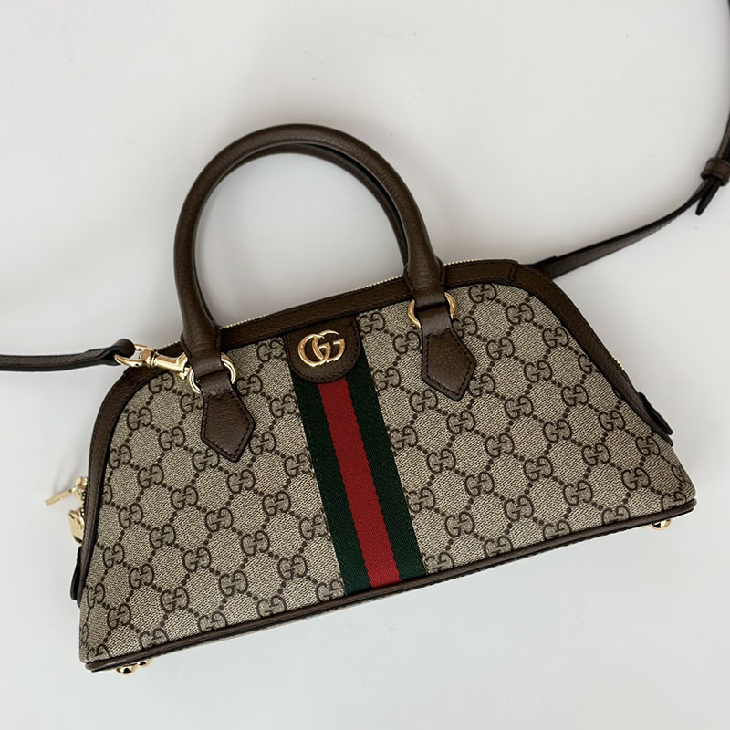 グッチ バッグ 未使用品 GUCCI レディース オフィディア スモール トップハンドルバッグ 795249 96IWG 8745 ベージュ/ブラウン ハンドバッグ レディース 本革 - 画像 (5)