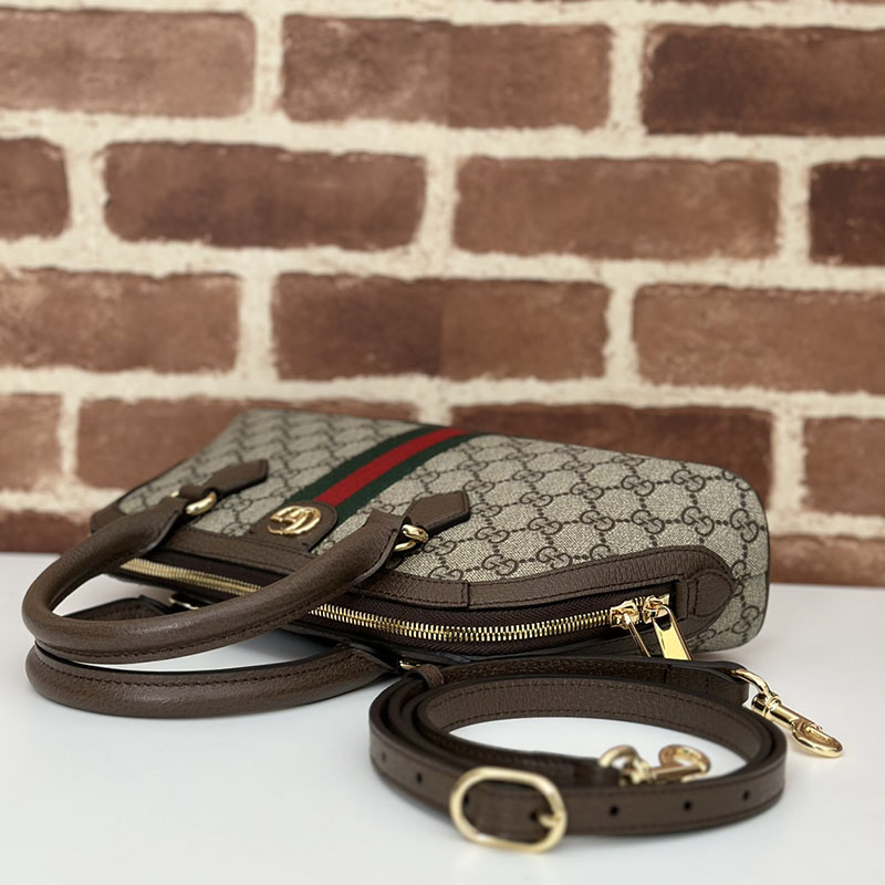 グッチ バッグ 未使用品 GUCCI レディース オフィディア スモール トップハンドルバッグ 795249 96IWG 8745 ベージュ/ブラウン ハンドバッグ レディース 本革 - 画像 (4)