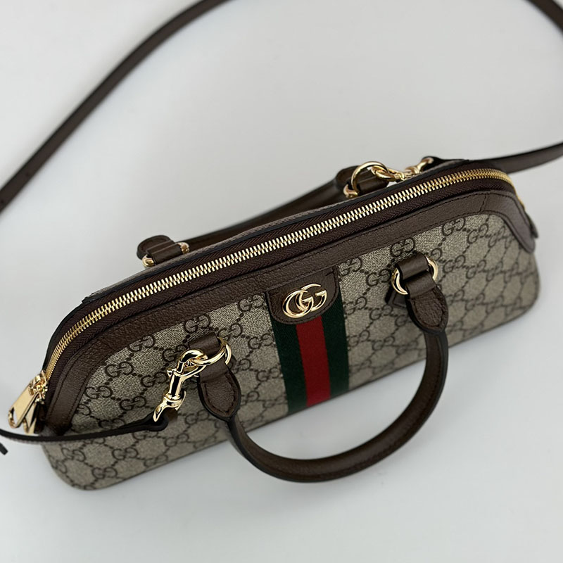 グッチ バッグ 未使用品 GUCCI レディース オフィディア スモール トップハンドルバッグ 795249 96IWG 8745 ベージュ/ブラウン ハンドバッグ レディース 本革 - 画像 (3)