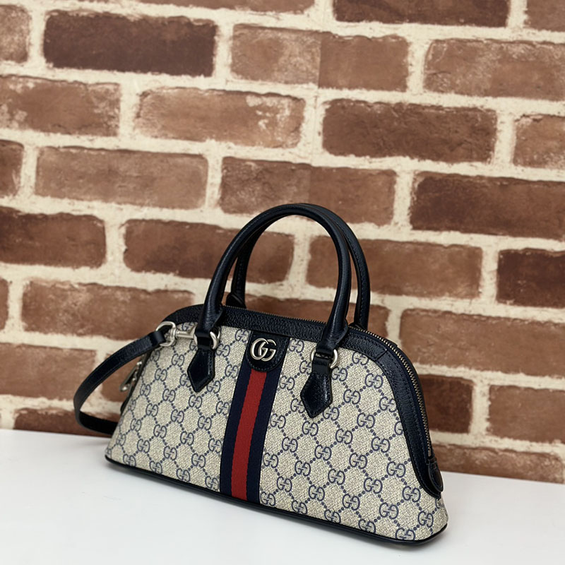 グッチ バッグ 未使用品 GUCCI レディース オフィディア スモール トップハンドルバッグ 795249 96IWG 4076 ベージュ/ブルー ハンドバッグ レディース 本革 - 画像 (9)