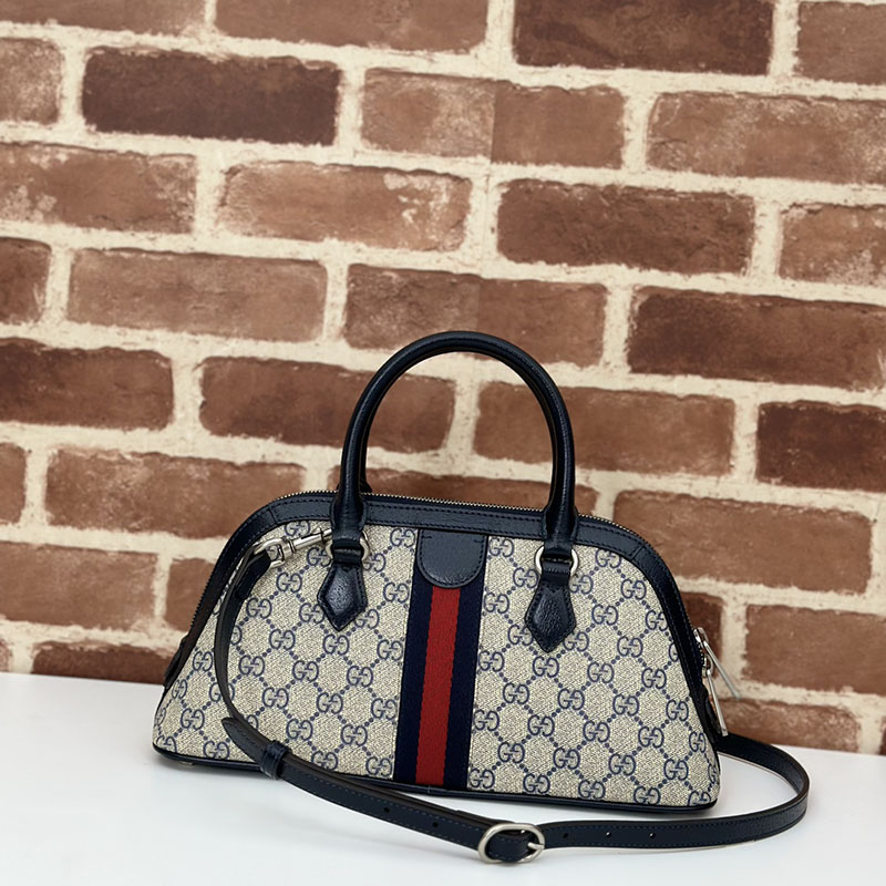 グッチ バッグ 未使用品 GUCCI レディース オフィディア スモール トップハンドルバッグ 795249 96IWG 4076 ベージュ/ブルー ハンドバッグ レディース 本革 - 画像 (8)